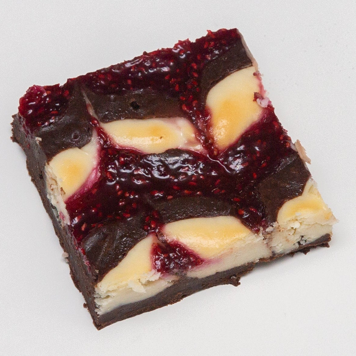 Raspberry Cheesecake Brownie Square