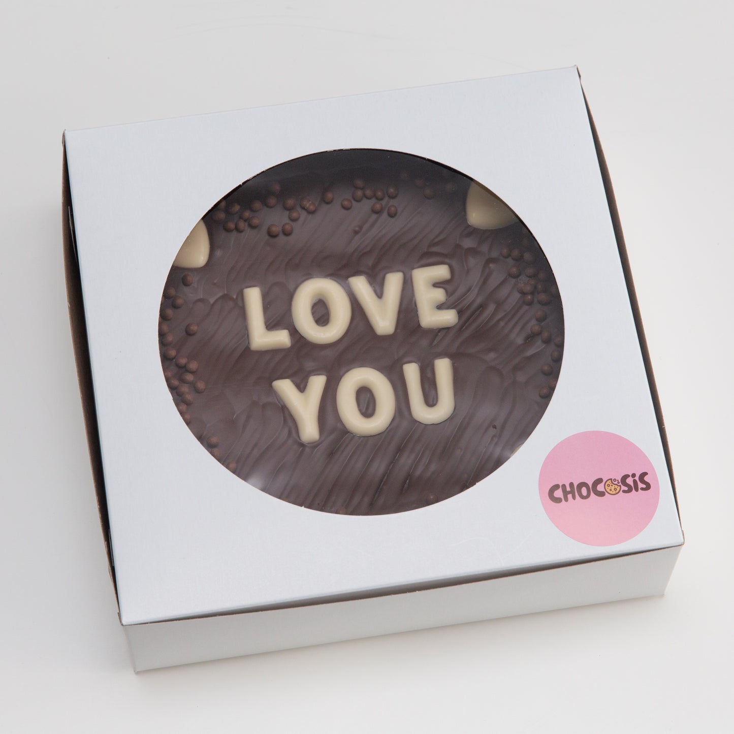 Custom Message Hearts Brownie - 8inch